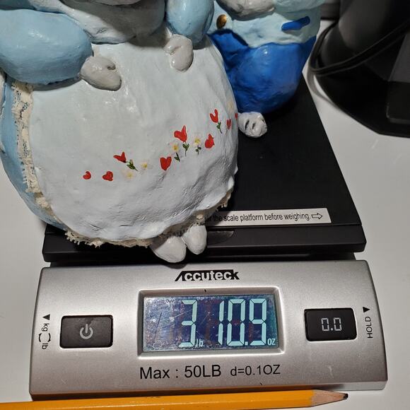 Vintage Hand Made Mom Pop Mice Statue Figurine 7 inch Grandma Grandpa Mouse - Picture 13 of 15